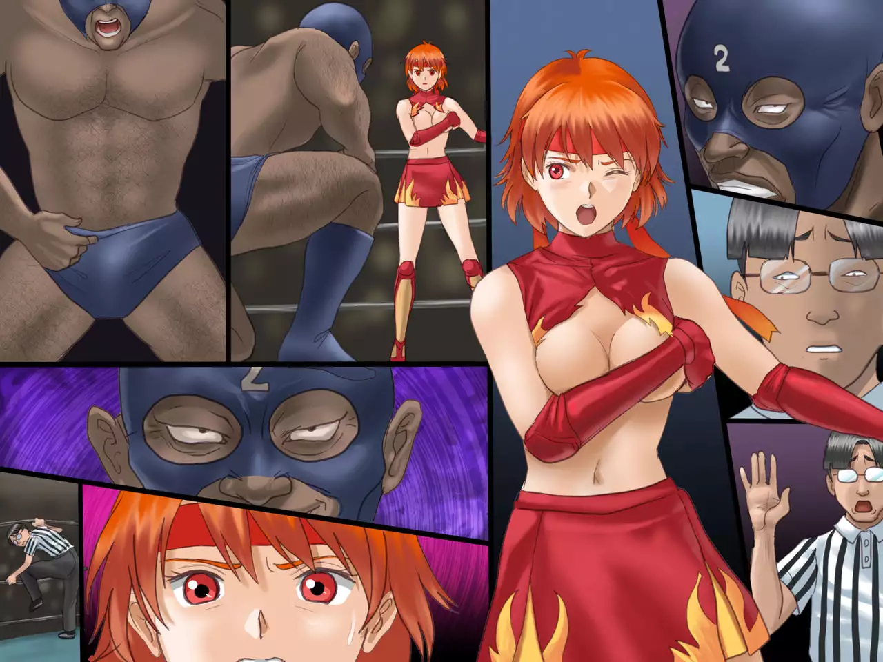 Sex prison fight Hokuto Akane's shame Romero Special