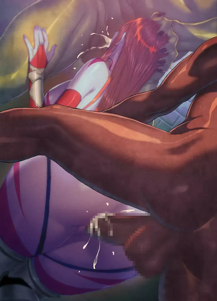 A woman knight falls in female pig