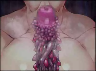 触手の苗床化孕み袋 人妻と夫がオナニーしているときに UMAの触手に肉体改造され強制出産