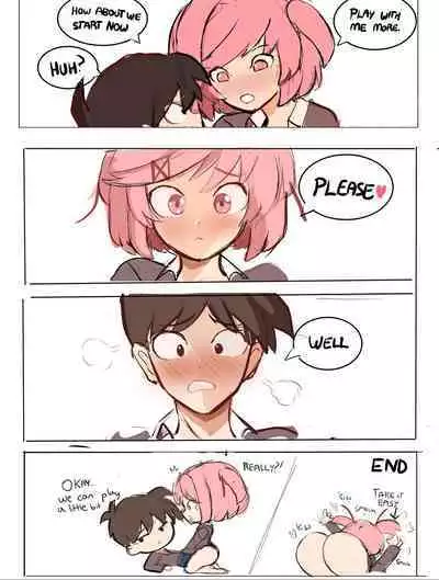 【rak_fork/ddlc/夏树/R18 comic】Play with me