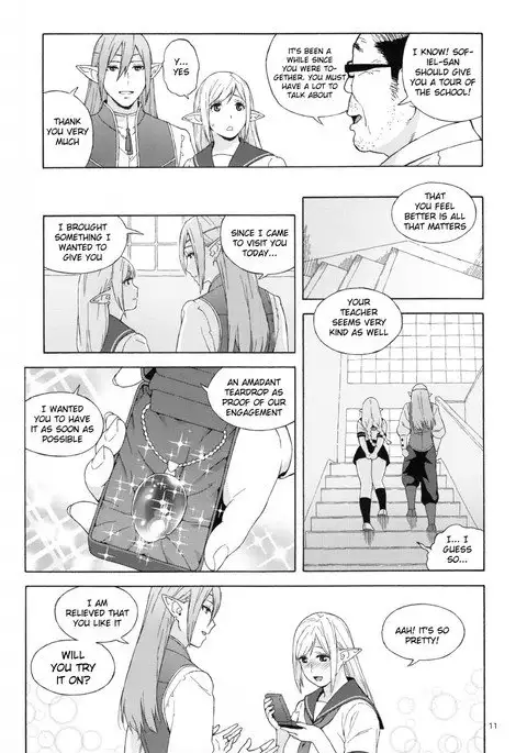Tenkousei JK Elf 2 -Kegasareta Konyaku no Akashi- {doujins.com}